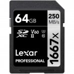 Lexar Professional 1667x 64GB UHS-II SDXC Atminties Kortelė