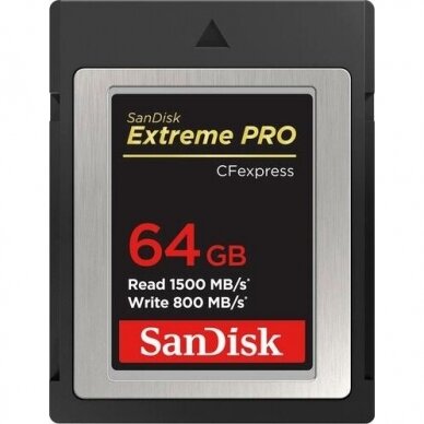 SanDisk Extreme Pro CFexpress Type B 64GB Atminties Kortelė